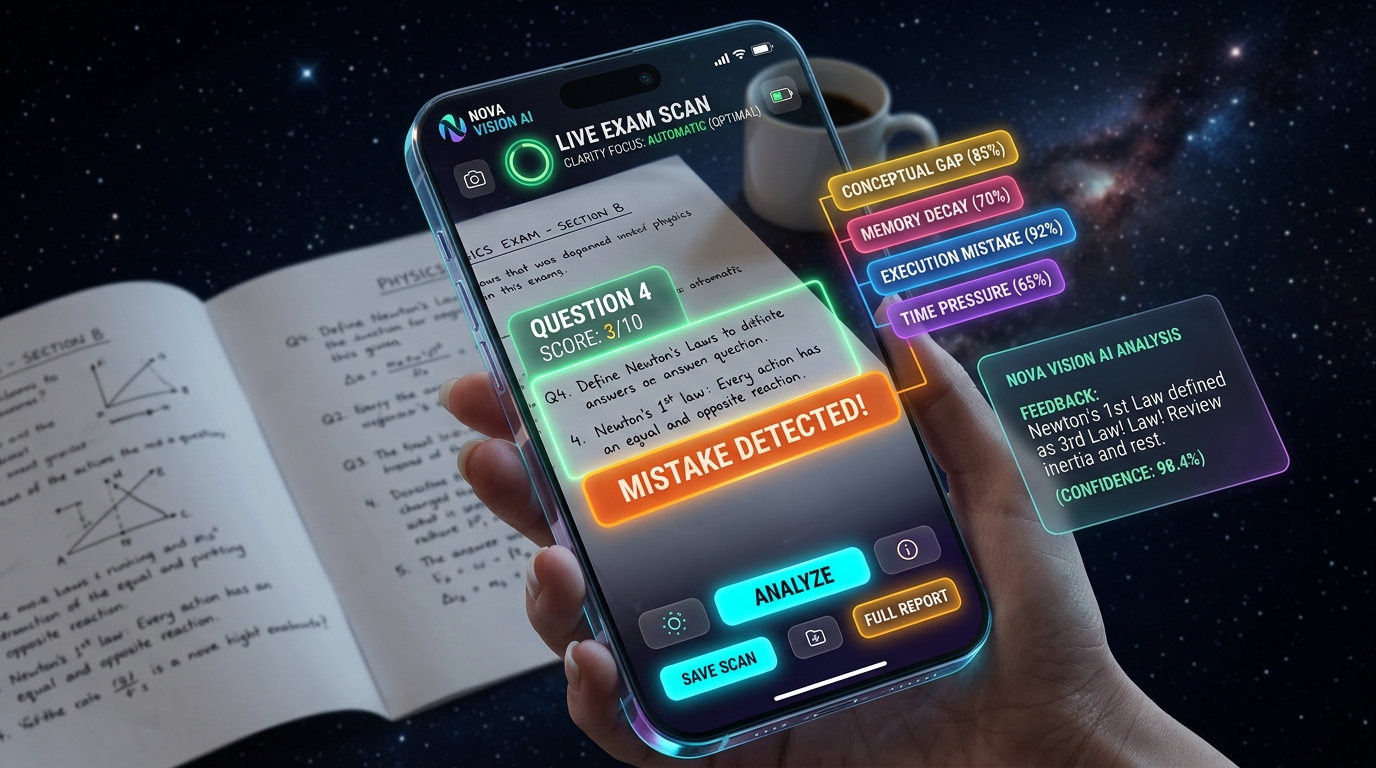 Nova Vision AI Scanner — instant exam paper scan and mistake taxonomy